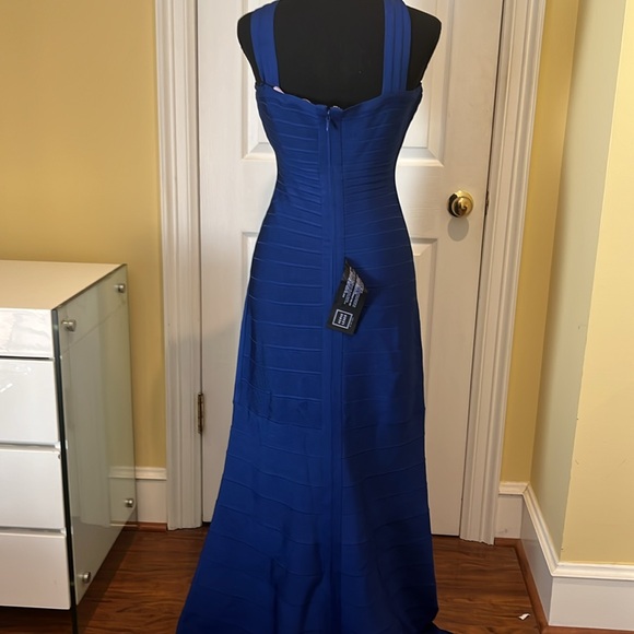 Herve Leger blue maxi dresss size M - Picture 2 of 3